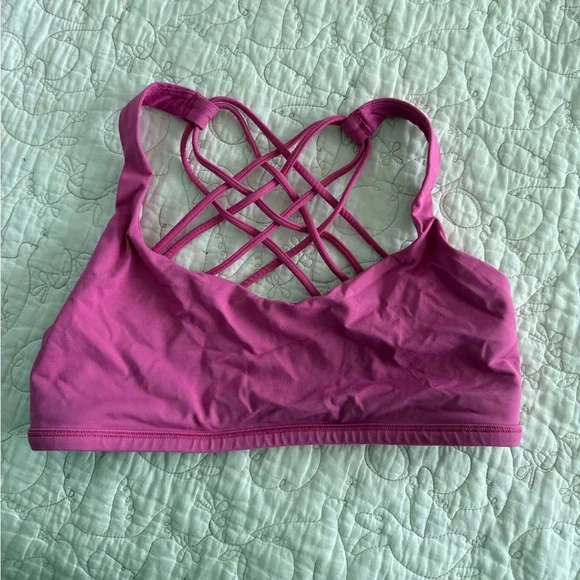 Sonic Pink Lululemon Free to Be Bra - Picture 1 of 3